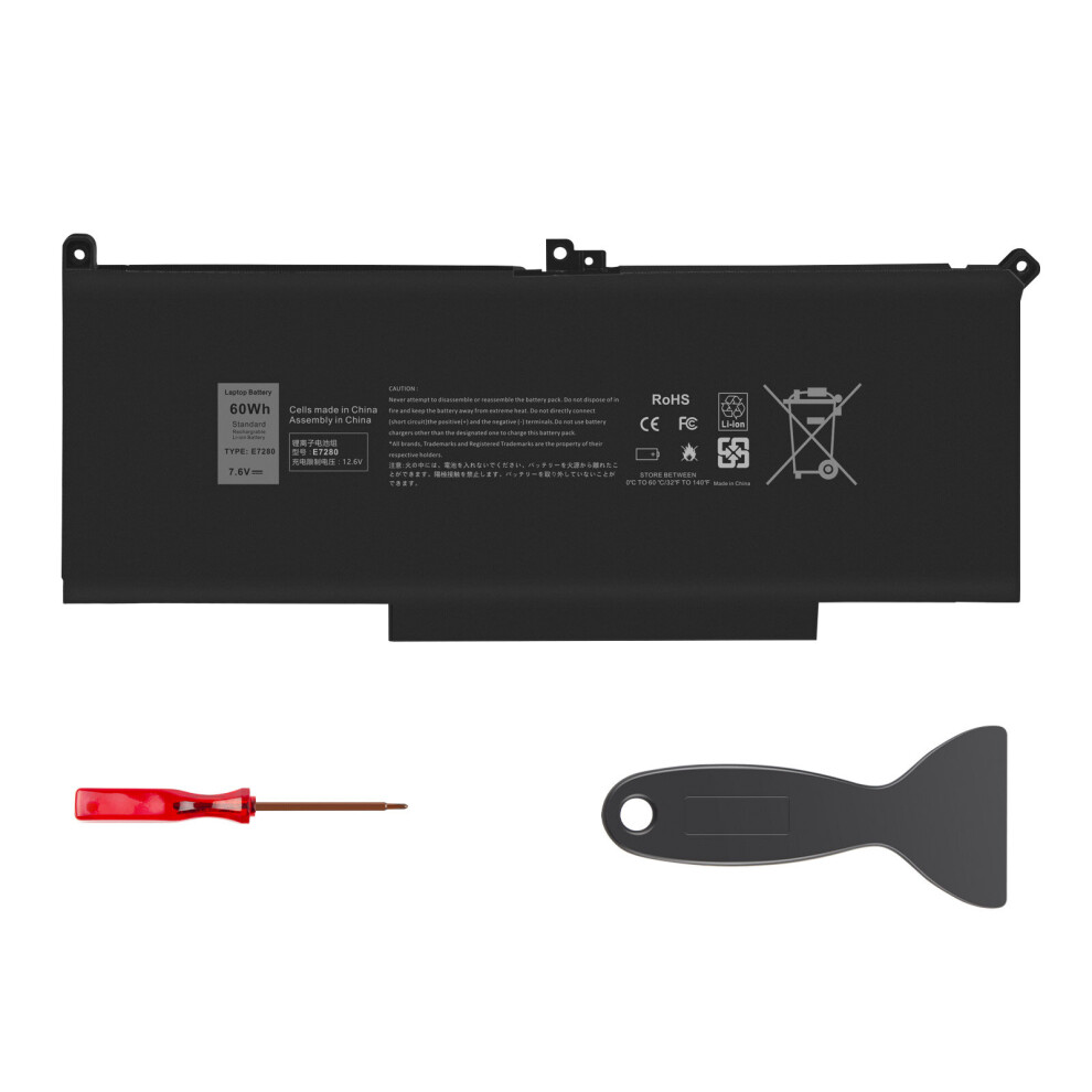 Battery For Dell Latitude 12 13 14 E7280 E7480 7480 7490 7380 DM3WC F3YGT 2X39G KG7VF 451-BBYE 453-BBCF P28S