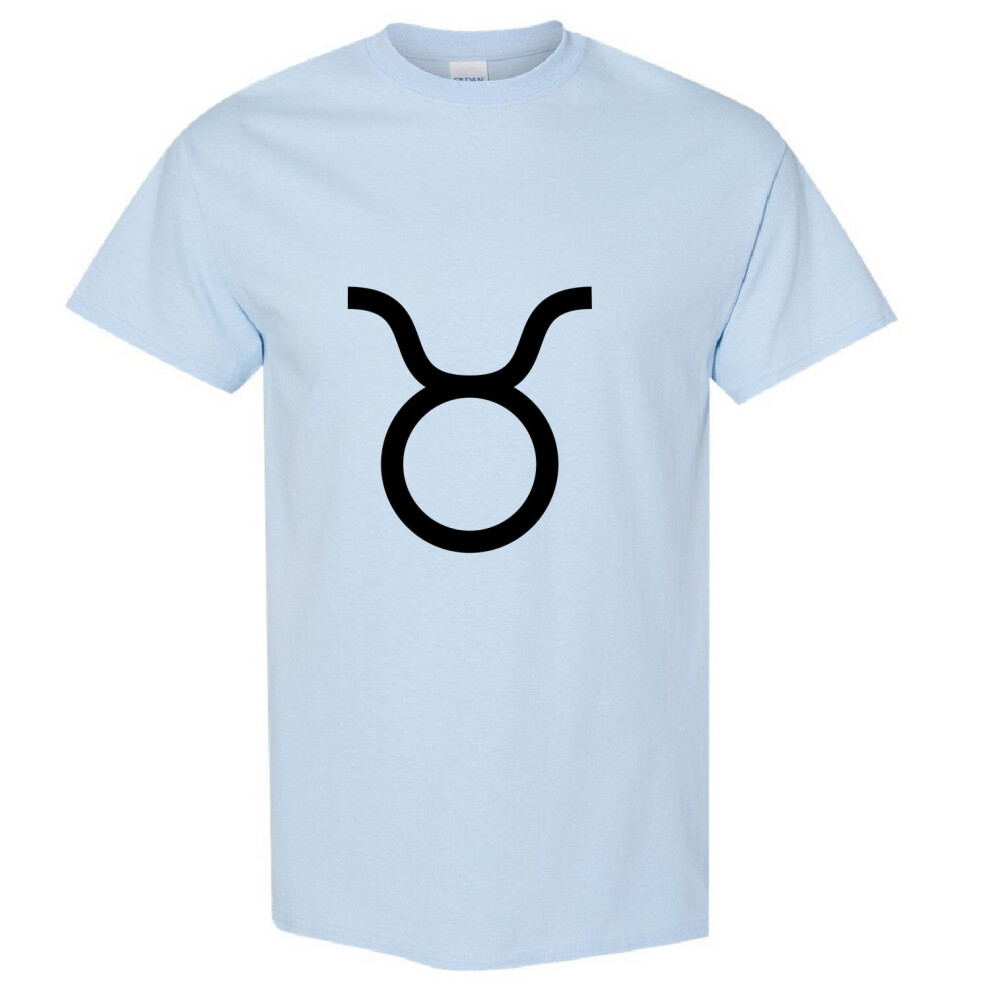 (Light Blue, 2XL) Taurus Zodiac Horoscope Astrological Earth Sign Men T Shirt Tee Top