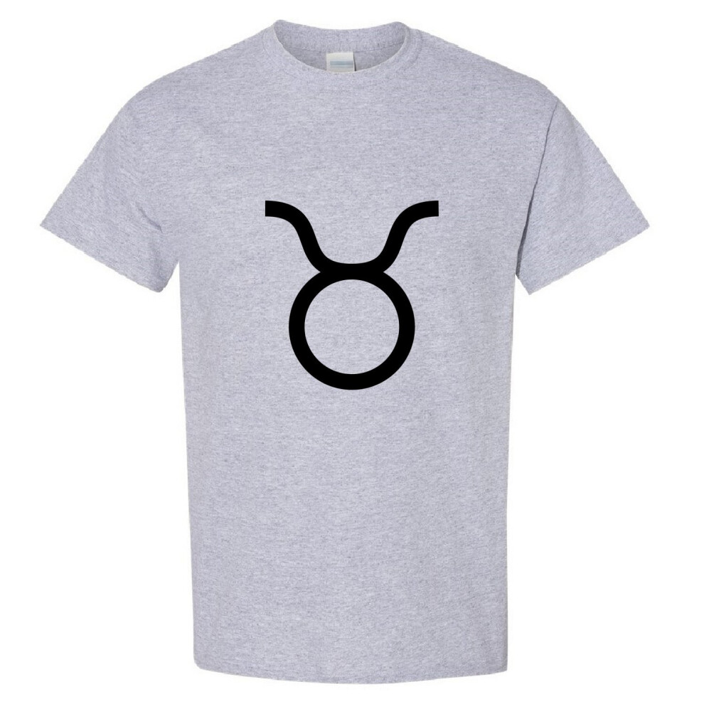 (Sport Grey, L) Taurus Zodiac Horoscope Astrological Earth Sign Men T Shirt Tee Top