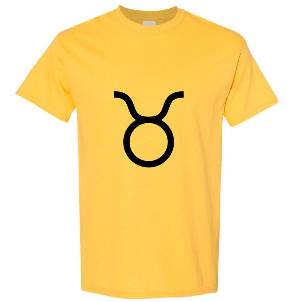 (Yellow, 2XL) Taurus Zodiac Horoscope Astrological Earth Sign Men T Shirt Tee Top