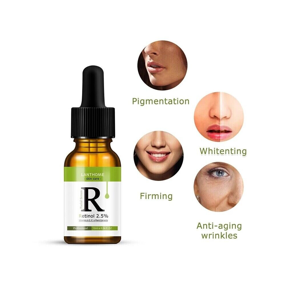 Yetp Star Vitamin A C E Hyaluronic Acid Face Serum Anti Aging Wrinkles,Retinol 2.5%