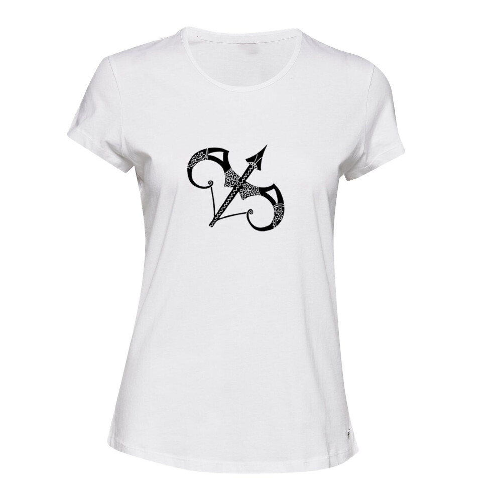 (White, 2XL) Sagittarius Horoscopes Zodiac Symbol Star Sign Art Ladies Women T Shirt Tee Top