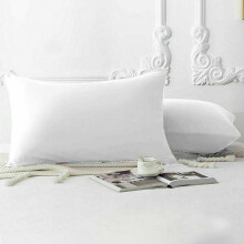 (Pillowcases Pair) Stripe Memory Foam Pillows Pack of 2 Pillows & Pillowcases