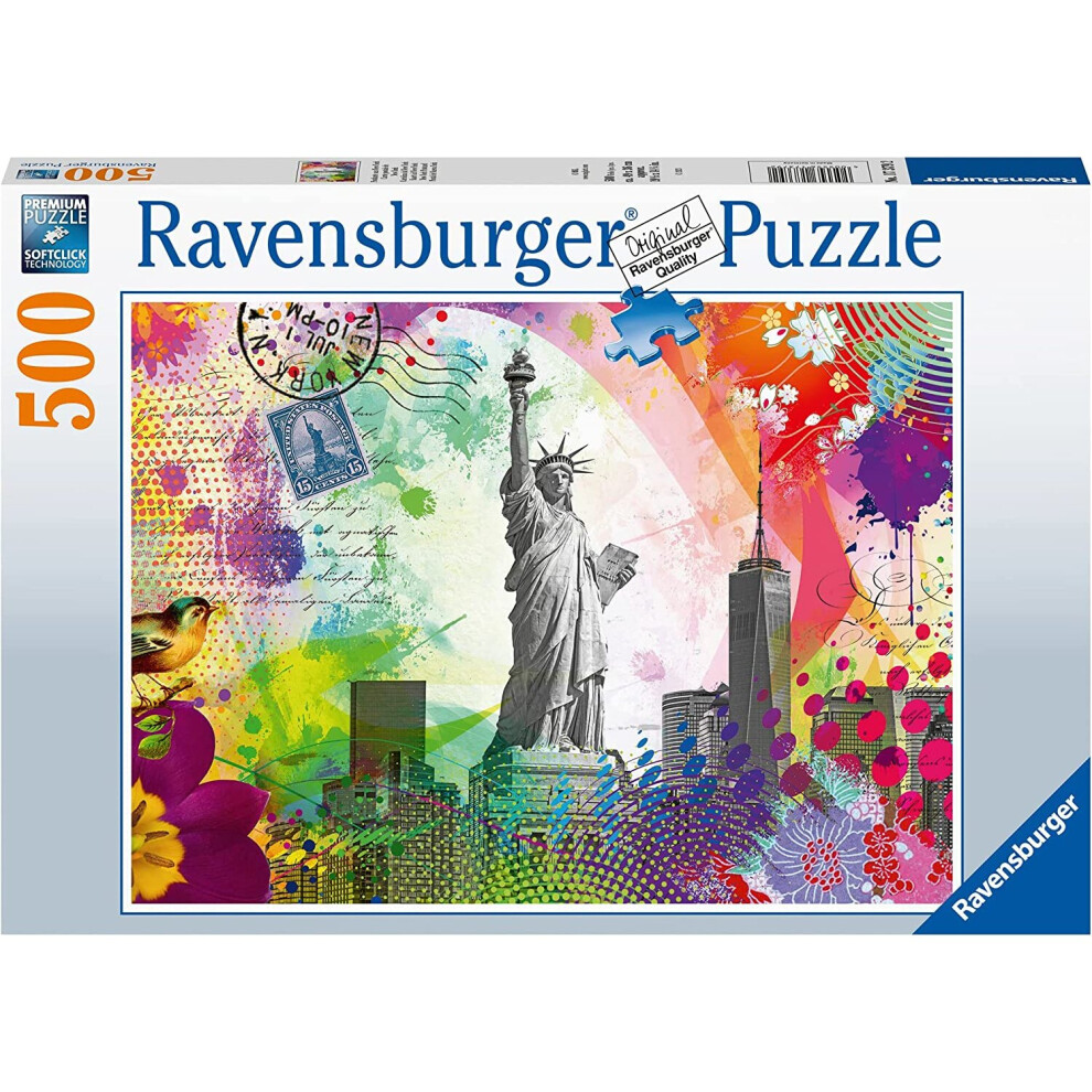 Ravensburger Jigsaw Puzzle - New York Postcard - 500 Pieces