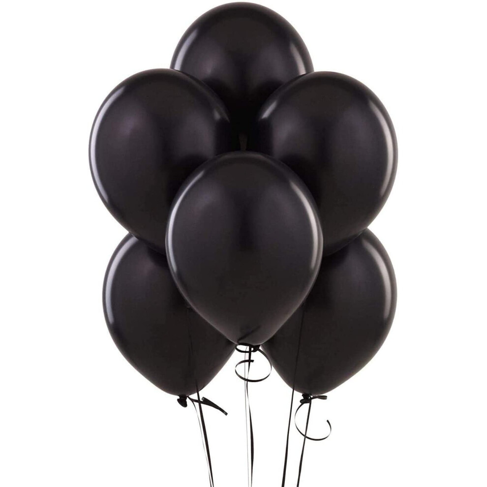 Latex Balloons Black 12 Inches for all occasions 50pcs