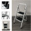 (2 Stepladder) Metal Step Ladder Heavy Duty Durable 330lbs Capacity 1