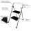 (2 Stepladder) Metal Step Ladder Heavy Duty Durable 330lbs Capacity 3