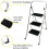 (3 Stepladder) Metal Step Ladder Heavy Duty Durable 330lbs Capacity 3