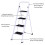 (4 Stepladder) Metal Step Ladder Heavy Duty Durable 330lbs Capacity 3