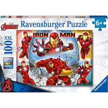 Puzzel 100 stukken XXL, De krachtige Iron Man / Marvel Avengers, 00013377, Vanaf 6 jaar, Ravensburger, MARVEL HELDEN