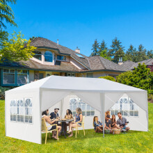 10'X20' Garden Gazebo Marquee Sunshade Party Tent Canopy w/6 Sidewall