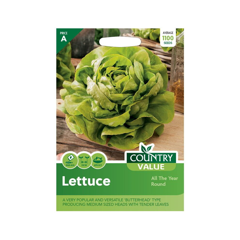 Country Value Lettuce All Year Round Grow Your Own Garden Vegetable Seed Packet