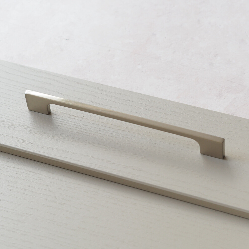 (192Mm Handle) Brushed Nickel Slim Cabinet Handle Pulls 5060796700602