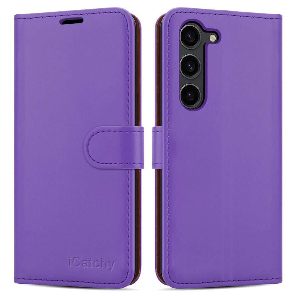 Icatchy (Lilac) Samsung Galaxy S23 Case Leather Wallet Phone Cover Not,Specified