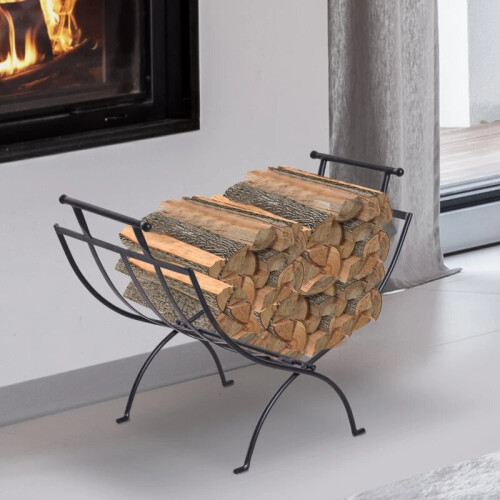 Folding Wood Log Holder Fireplace Folding Log Rack