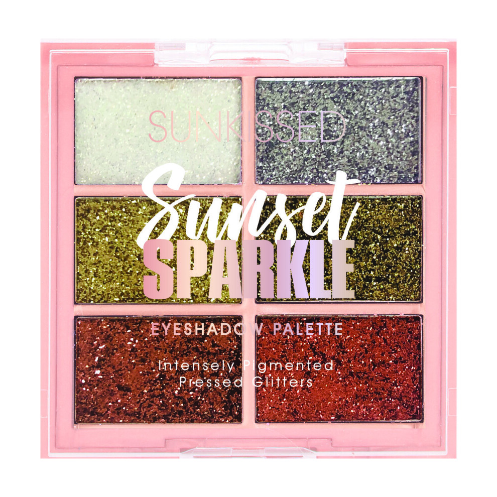 Sunkissed Sunset Sparkles Glitter Eyeshadow Palette - Intensely Pigmented Pressed Glitter (6 x 1.1g)