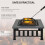 Outdoor Square Metal Fire Pit with Waterproof Cover - Black/Grey 4