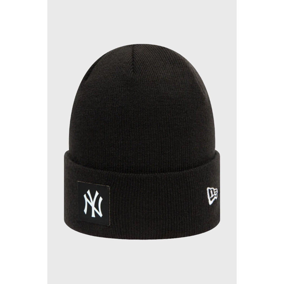 New Era Unisex Adults New York Yankees Team Logo Cuff Beanie Hat - Black