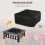 Outdoor Square Metal Fire Pit with Waterproof Cover - Black/Grey 6