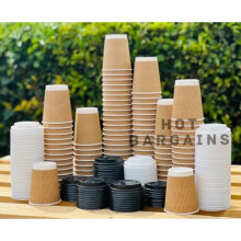 (100, Yes) 8oz Disposable Coffee Cups