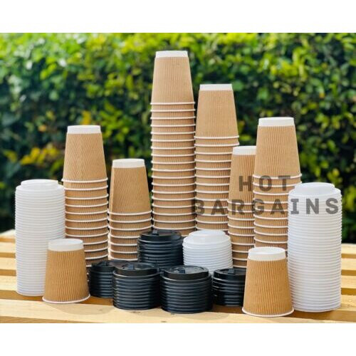 (100, Yes) 8oz Disposable Coffee Cups