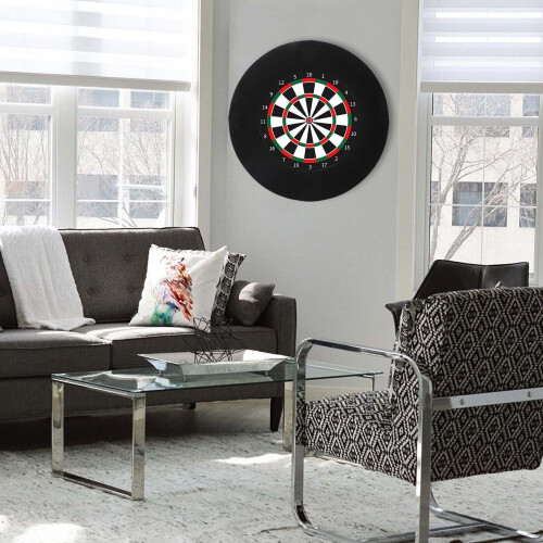 Protective Dartboard Darts Surround Wall Guard Protector Ring Plain Black 2