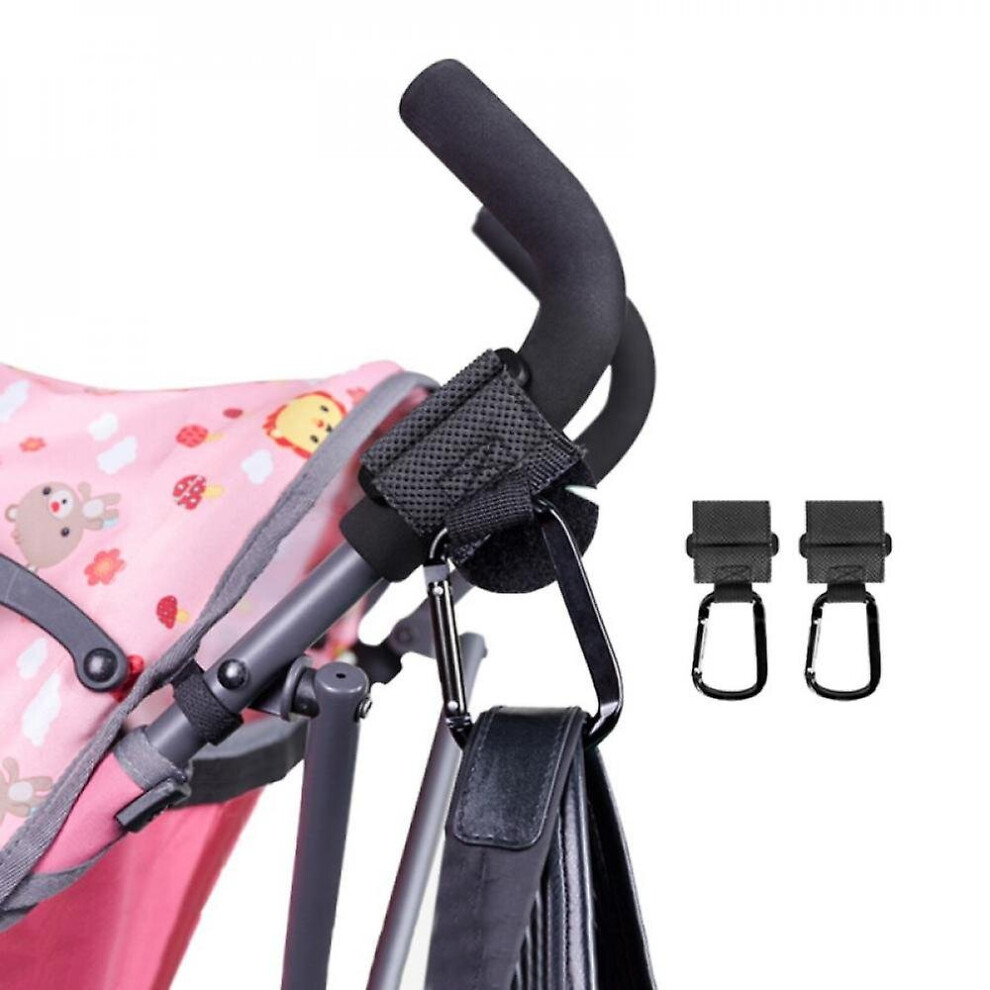 2pcs Stroller Hooks Square Buckle Hooks Wheelchair Clip Bag Hanging Hooks