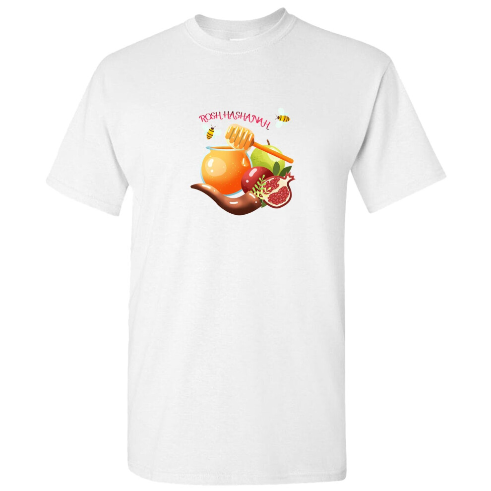 Gildan (3Xl) Jewish New Year Rosh Hashanah Celebration Men T Shirt Tee Top White