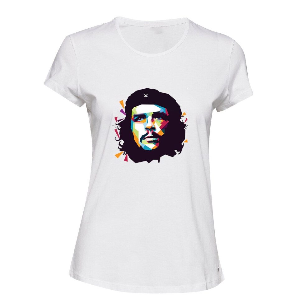 (S) Ernesto Che Guevara Argentina Revolution Art White Ladies Women T Shirt Tee Top