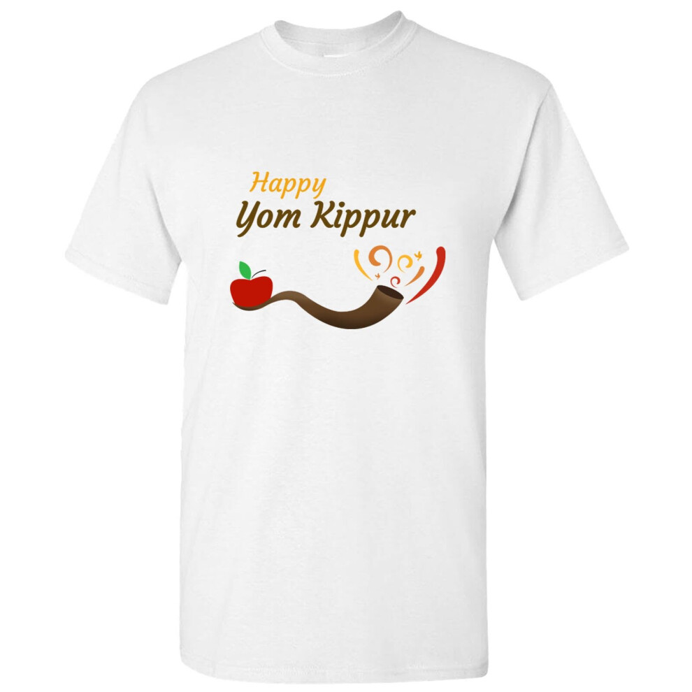 (4XL) Jewish Religious Holiday Happy Yom Kippur White Men T Shirt Tee Top