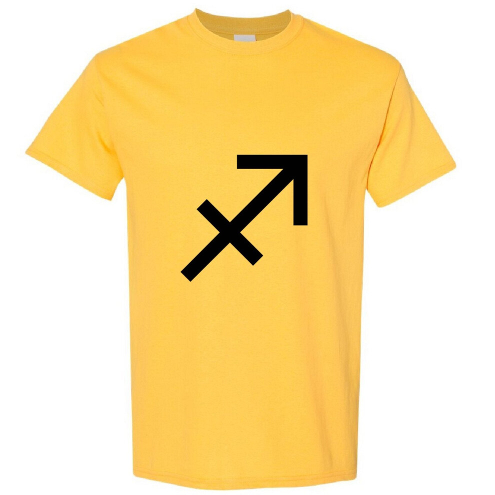 (Yellow, XL) Sagittarius Horoscopes Zodiac Symbol Star Sign Art Men T Shirt Tee Top