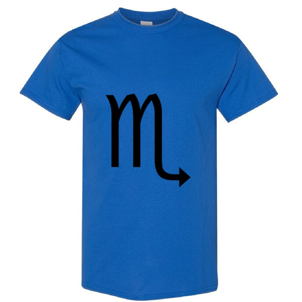 (Royal, 2XL) Scorpio Zodiac Horoscope Astrological Symbol Sign Men T Shirt Tee Top