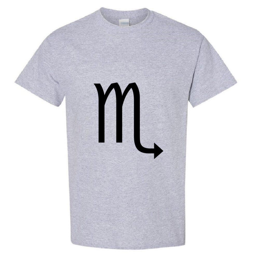 (Sport Grey, S) Scorpio Zodiac Horoscope Astrological Symbol Sign Men T Shirt Tee Top