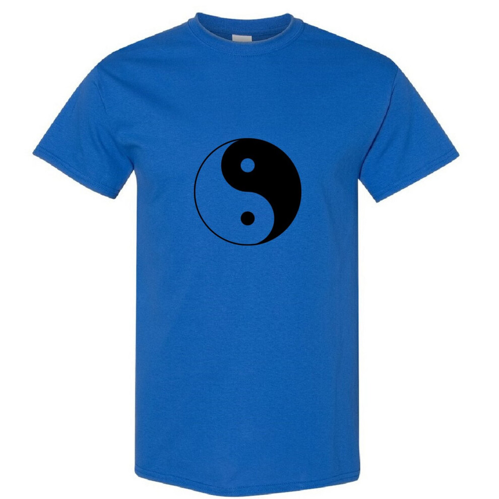 (Royal, S) Ying Yang Tao Unique Spiritual Chinese Philosophy Symbol Men T Shirt Tee Top