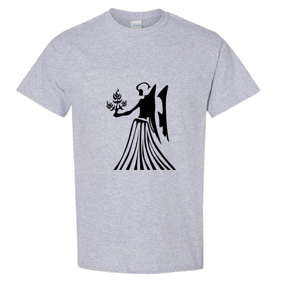 (Sport Grey, XL) Virgo Goddess Zodiac Horoscope Astrological Sign Men T Shirt Tee Top