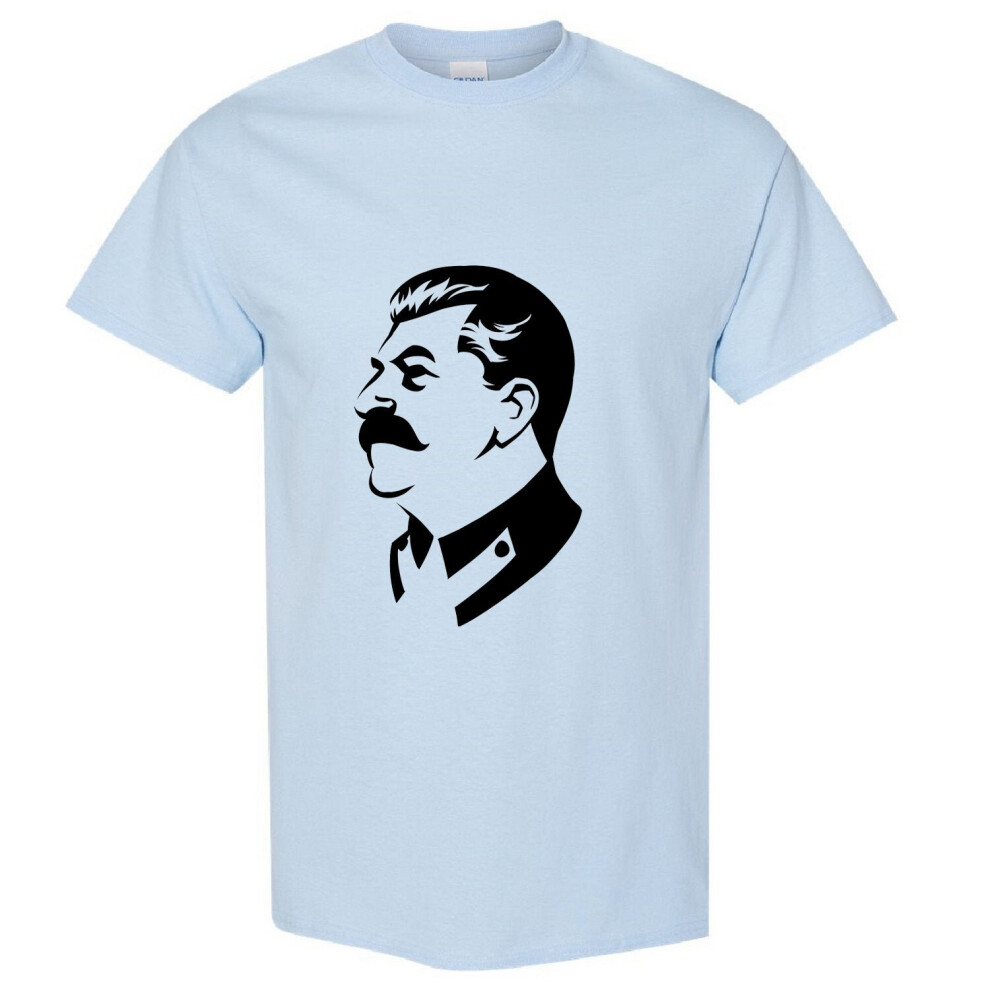 (Light Blue, 2XL) Joseph Stalin Soviet Union Russia USSR Socialist Communist Men T Shirt Tee Top