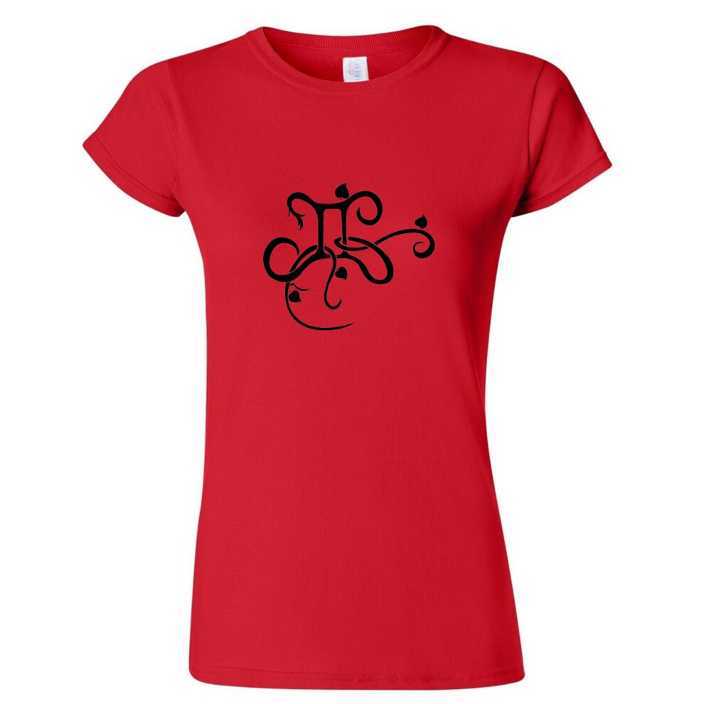 (Red, 2XL) Gemini Caligraphy Zodiac Horoscope Astrological Ladies Women T Shirt Tee Top