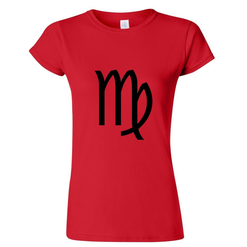 (Red, L) Virgo Zodiac Horoscope Astrological Sign Symbol Ladies Women T Shirt Tee Top