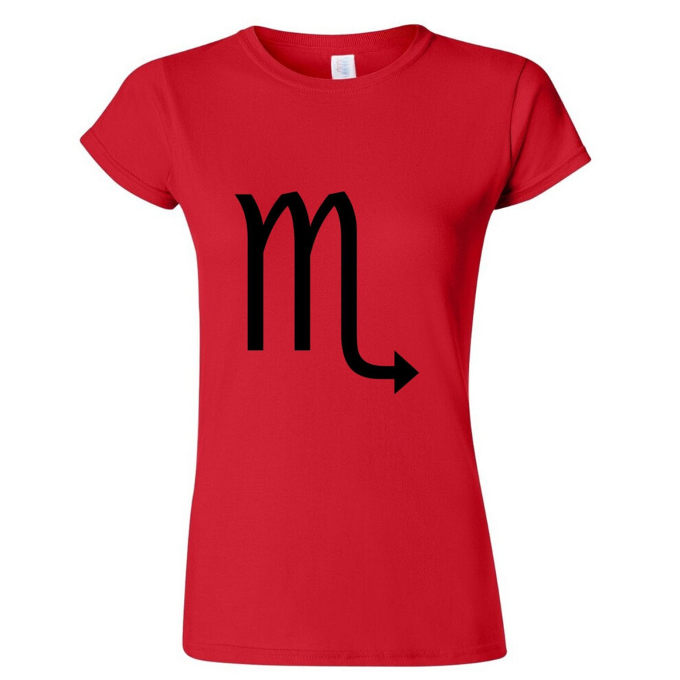 (Red, XL) Scorpio Zodiac Horoscope Astrological Symbol Sign Ladies Women T Shirt Tee Top