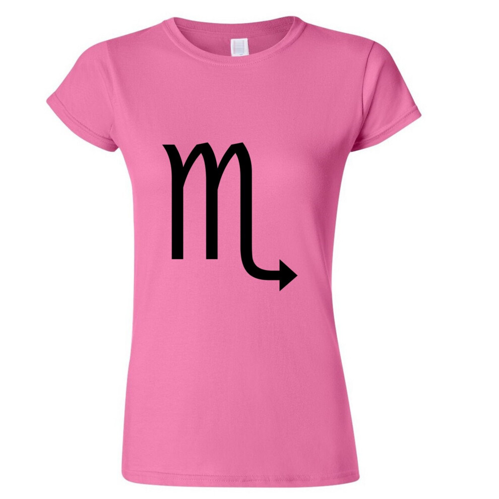 (Pink, XL) Scorpio Zodiac Horoscope Astrological Symbol Sign Ladies Women T Shirt Tee Top