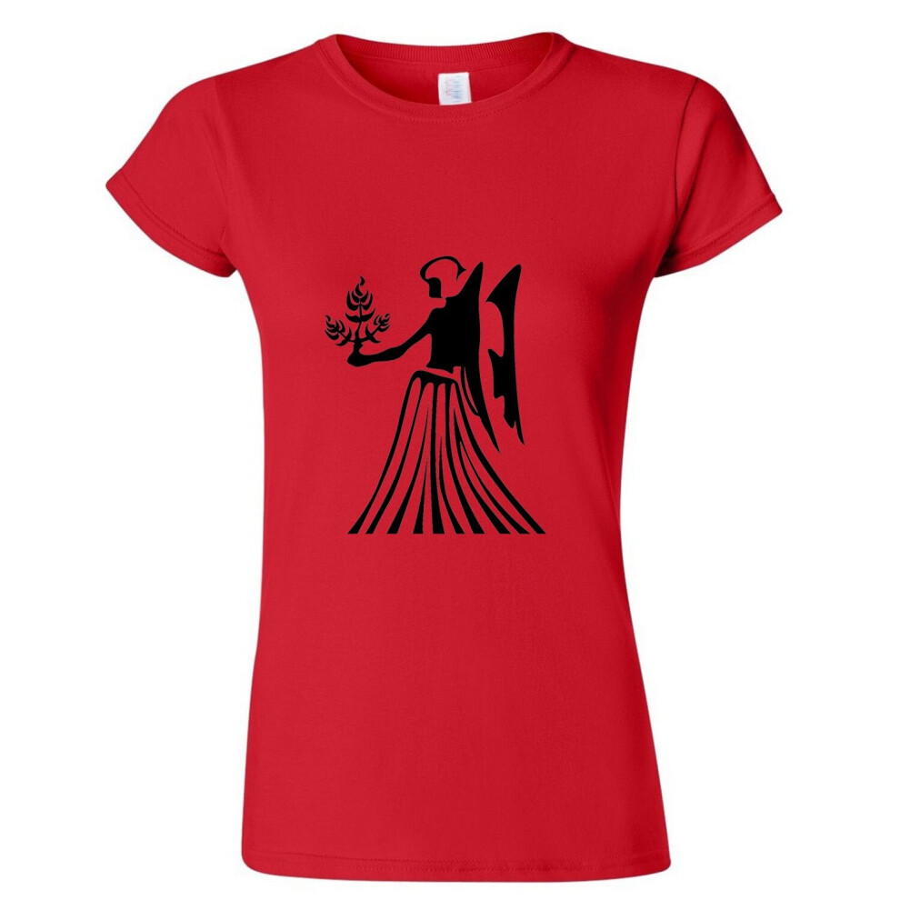 (Red, M) Virgo Goddess Zodiac Horoscope Astrological Sign Ladies Women T Shirt Tee Top