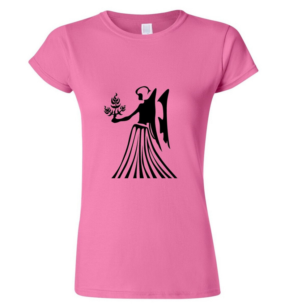 (Pink, M) Virgo Goddess Zodiac Horoscope Astrological Sign Ladies Women T Shirt Tee Top