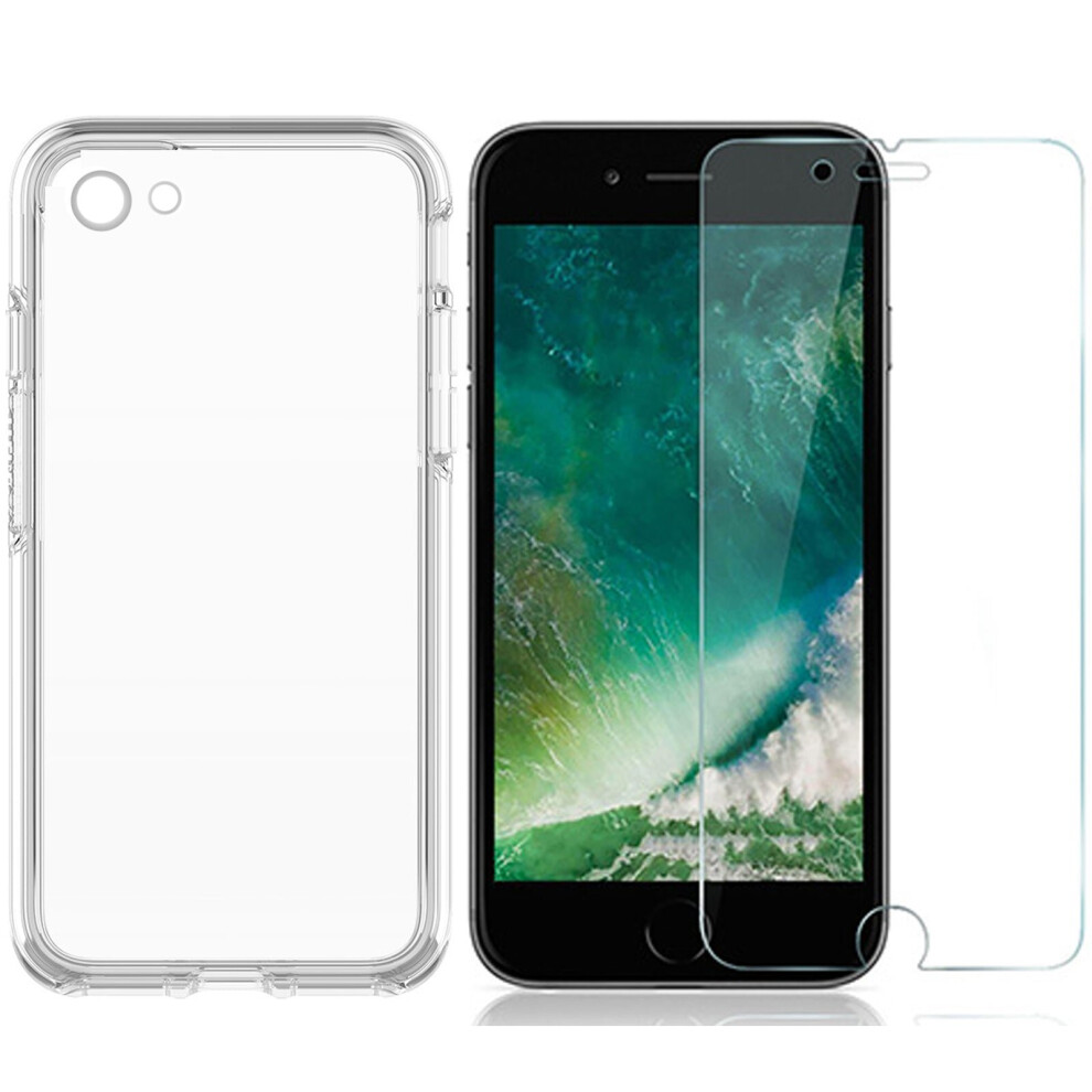 Apple Iphone Se 2020 Clear Case Cover & Soft Pet Film Front Screen Protector 9360159026889