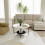 2 Tier White and Black Marble Top Coffee Tables Round  80cm 5