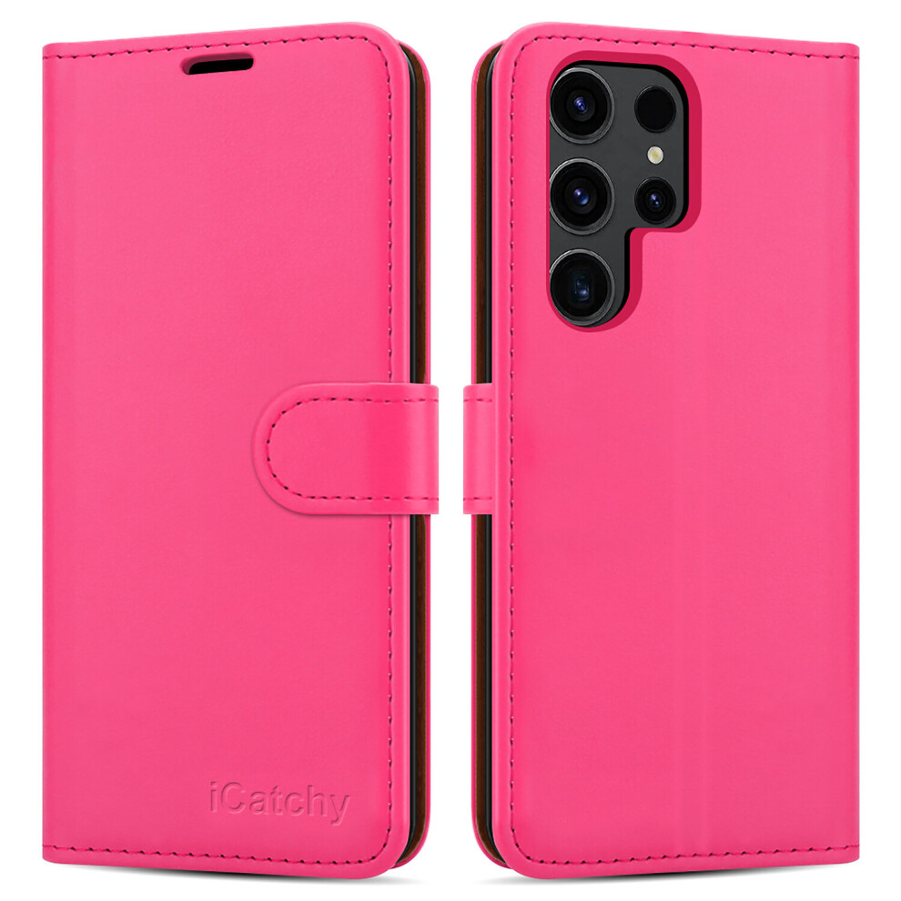 (Pink) Samsung Galaxy S23 Ultra Wallet Phone Cover Pink 5056298015382
