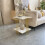 Marble Top Side Table Gold: 2 Tier Square White End Tables 5