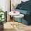 2 Nesting Small Sofa Marble Top Side Table Gold Round Bedside Gold 4