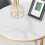 2 Nesting Small Sofa Marble Top Side Table Gold Round Bedside Gold 5