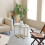 2 Nesting Small Sofa Marble Top Side Table Gold Round Bedside Gold 8