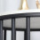 (Black) Round Side End Table Living Room Coffee Table 7